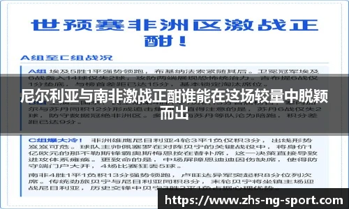 尼尔利亚与南非激战正酣谁能在这场较量中脱颖而出